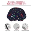 thumbnail image 3 of Kdxio Christmas Deer Print Shower Cap for Women,Elastic and Reusable,Double Waterproof Layers Bathing Hat, 3 of 6