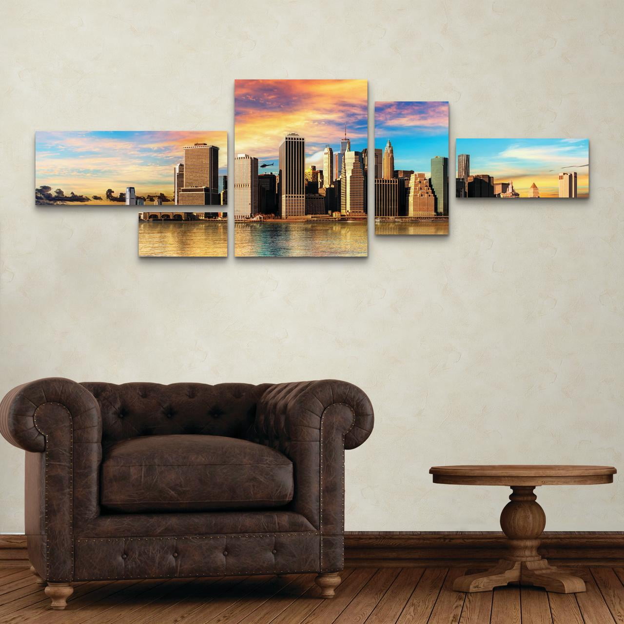 Trademark Fine Art 'Lower Manhattan Sunset' Canvas Art by David Ayash
