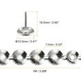 thumbnail image 2 of Uxcell 3 Pcs Iron Upholstery Tacks Strips Glossy Decorative Nail Trims with Upholstery Nails 3.28ft x 0.43'' Silver, 2 of 5
