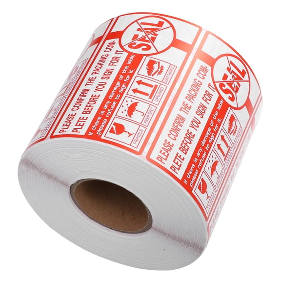 CIMAXIC Fragile Adhesive Shipping Warning Label in Red for Packing Boxes and Cartons DIY