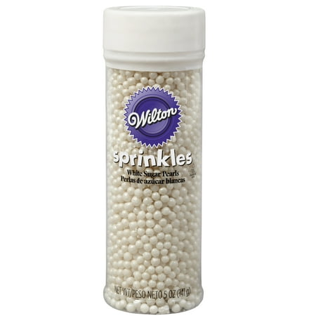 Wilton White Sugar Pearl Sprinkles, 4.8 oz.