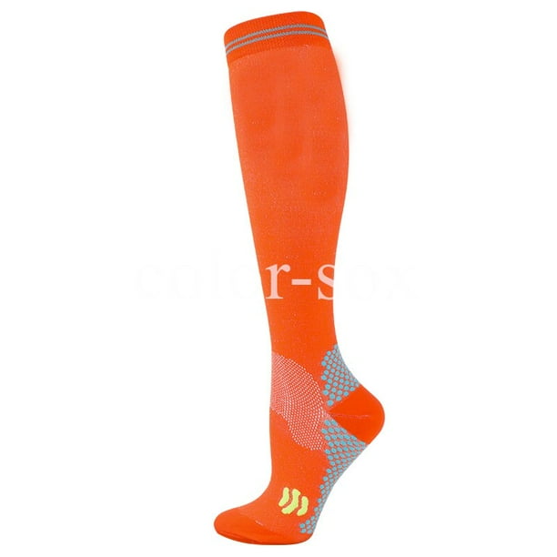 Calcetines altos de compresión para hombre y mujer, medias deportivas para maratón, ciclismo, fútbol, venas varicosas, 20-30mm, EU36-50 en unisex