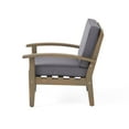 thumbnail image 4 of GDF Studio Keanu Outdoor Wooden Club Chairs (Set of 2), Gray, 4 of 12