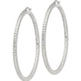 thumbnail image 2 of Sterling Silver D/C 3X55mm Hoop Earrings (Width 55) (Length 55) - Jbsp, 2 of 5