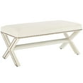 thumbnail image 2 of Modway Rivet 19" Performance Velvet Bench in Ivory and Copper, 2 of 4