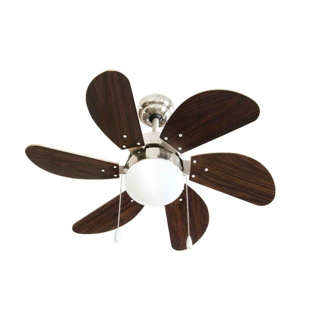 Ventilador de Techo Con Lampara Benelux 75 cm 50W 6 Aspas Chocolate Decorativo