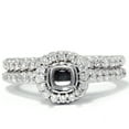 thumbnail image 3 of Pompeii 7/8ct Braided Engagement Wedding Ring Set 14K White Gold (G/H,I1), 3 of 3