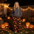 thumbnail image 2 of QWKLEAJ Halloween Pajama Pants Women Pumpkin Print Lounge Pants Drawstring Wide Leg Sleepwear Fall Holiday Loungewear Cozy Home Trousers Autumn Themed Bottoms Festive Nightwear, 2 of 6