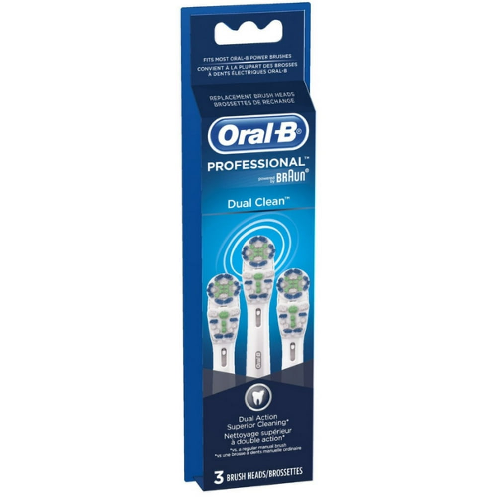 OralB Dual Clean Replacement Brushheads 3 ea (Pack of 2)