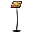 thumbnail image 2 of M&T Displays Curved Menu Board 11x17 Floor Standing Black Aluminum Pedestal Sign Holder (5-Pack), 2 of 10
