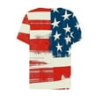 thumbnail image 5 of VerPetridure American Flag Shirts for Women 4th of July Tops USA Print T Shirt Casual Short Sleeve American Proud T-Shirt Tops, 5 of 5