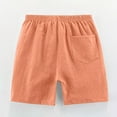 thumbnail image 4 of MKOSPLRT 2 Pack Summer Shorts for Girl High Elastic Waist Workout Shorts Solid Baggy Linen Shorts Casual Wide Leg Shorts with Pocket, 4 of 9