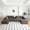 Camel, variant on Vanress 125 Inch Oversized Modern Cloud Couch, Modular Sectional Sofa Couch for Living Room, U Shape Couches with 2 Ottomans, USB Ports and Cup Holders, Corduroy Boneless Sofas, Orange