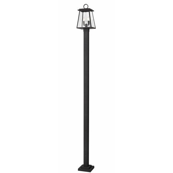 521PHMS-536P-BK-Z-Lite-Broughton - 2 Light Outdoor Post Mount Light In Craftsman Style-112.5 Inches Tall and 10.25 Inches Wide