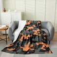 thumbnail image 2 of Army Camouflage All Season Bed Blanket Kids,Camo Fleece Throw Blanket Flannel Fuzzy Blanket for Boys Girls,Colorful Decor Microfiber Orange Black Grey Plush Blanket Room Decor Baby 30"x40", 2 of 6