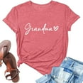 thumbnail image 2 of Camiseta de verano con estampado de letras para mujer: manga corta, corte cómodo, prenda informal y elegante, 2 of 3