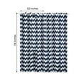 thumbnail image 3 of Efavormart 2 Panels White/Navy Blue Polyester Chevron Design Thermal Insulated Blackout Room Darkening Grommet Top Curtain 52"x84", 3 of 11