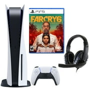 Sony PlayStation 5 Disc Version Console with Far Cry 6 Game and Universal Headset