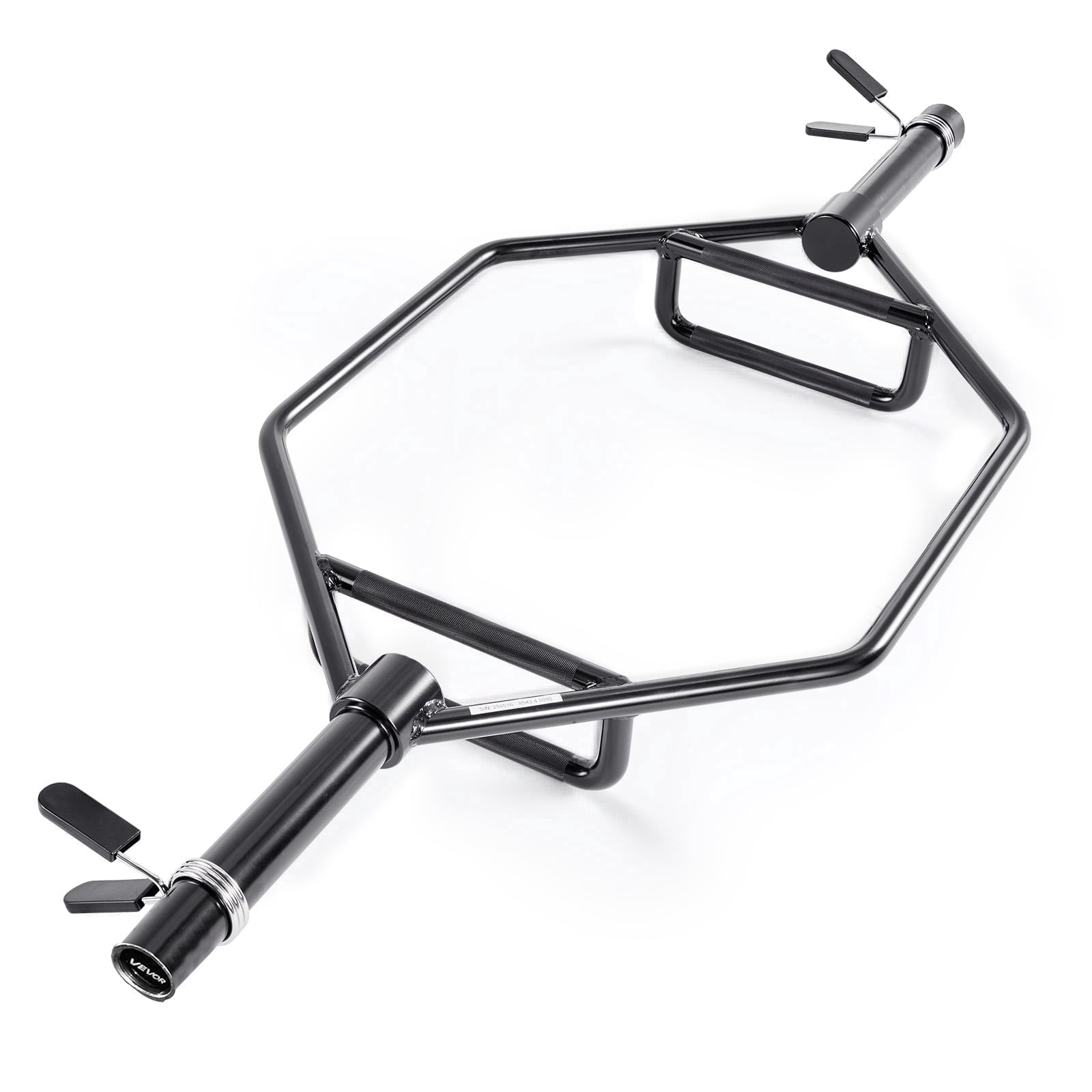 VEVOR Trap Bar Hex Bar, 2-Inch Hex Barbell, 800 LBS Capacity Shrug Bars with Knurled Grips, Weightlifting and Strength Training Equipment, Home Gym for Squats, Deadlifts, Shoulder Presses, Black