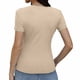 thumbnail image 4 of Camiseta básica ajustada de manga corta para mujer: camiseta estampada de corte ajustado, top informal de verano, ideal para el uso diario y las actividades al aire libre., 4 of 6