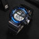 thumbnail image 2 of Reloj de pulsera informal de moda para hombres y estudiantes con correa de silicona resistente al agua, color azul, 2 of 2