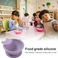 thumbnail image 3 of Cuencos para bebés con ventosa de la ventosa Portátil Silicone Toddlers Alimentación Vajilla Vajilla Recién Nacido Niños Regalos Camping Suministros Púrpura seitruly HA059430-02B, 3 of 7