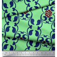 thumbnail image 3 of Soimoi Rayon Fabric Floral & Filigree Damask Printed Fabric 1 Yard 42 Inch Wide, 3 of 3