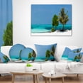 thumbnail image 3 of Designart Beach with White Sand and Turquoise Water - Modern Seascape Throw Pillow - 16x16, 3 of 4