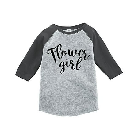

7 ate 9 Apparel Toddler Girl s Flower Girl Wedding Grey Raglan