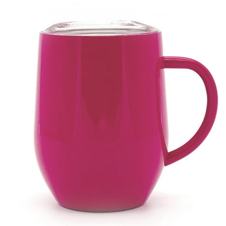 

With Lid Handy Stainless Steel Double Wall Sealed Cup Leak Proof Curved Handle