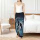 thumbnail image 4 of Balery Moon Wolf Warrior Pantalones de pijama para mujer, pijamas ultraligeros, pantalones de estar por casa-X-Large, 4 of 6