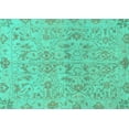 thumbnail image 1 of Ahgly Company Indoor Rectangle Oriental Turquoise Blue Traditional Area Rugs, 5' x 7', 1 of 4