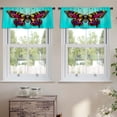 thumbnail image 2 of LALILO Kitchen Curtain Valance Beautiful Colorful Butterfly Rod Pocket Window Curtain 52"x 18" Set of 2, 2 of 7