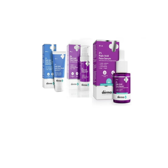 The Derma Co 1% Kojic Acid Face Wash,100ml & Serum,30ml + Cream,30gm