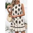thumbnail image 3 of Chic Beige Shift Dress with Geometric Prints - Perfect for Vacation and Daily Wear - [ZhiHiMeRi] | (US 4-6)S, 3 of 12