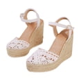 thumbnail image 6 of YLYL Espadrilles Sandals for Women Closed Toe Platform Wedge Heel Ankle Strap Dressy Casual Summer Shoes, 6 of 6