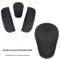 thumbnail image 3 of two sets 3 Pieces Shoulder Crotch Pad Compatible with Car Seat Stroller High Chair, Harness & Strap Comfort Cushion （black）, 3 of 5