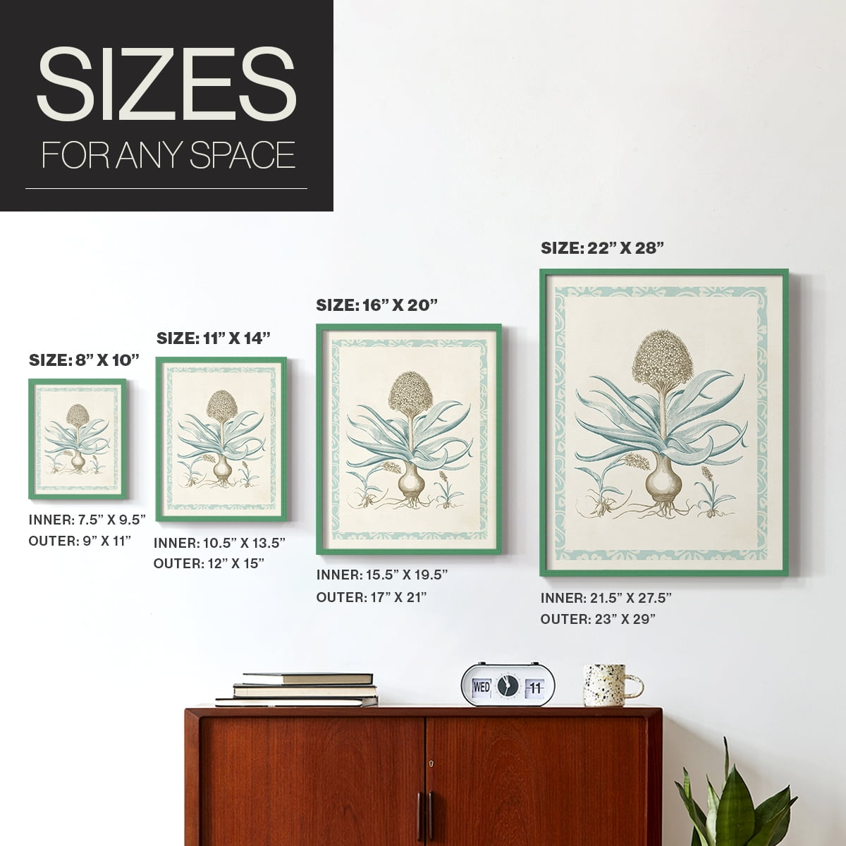 Willow Blue Besler IV Framed Print - Solid Wood in Single Picture Frame Solid Wood 2 Framed Print