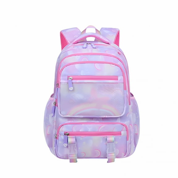 GASTROPOD Backpack Lightweight Backpack with Compartments, School Bag for Age 4-10 Years Old, Purple