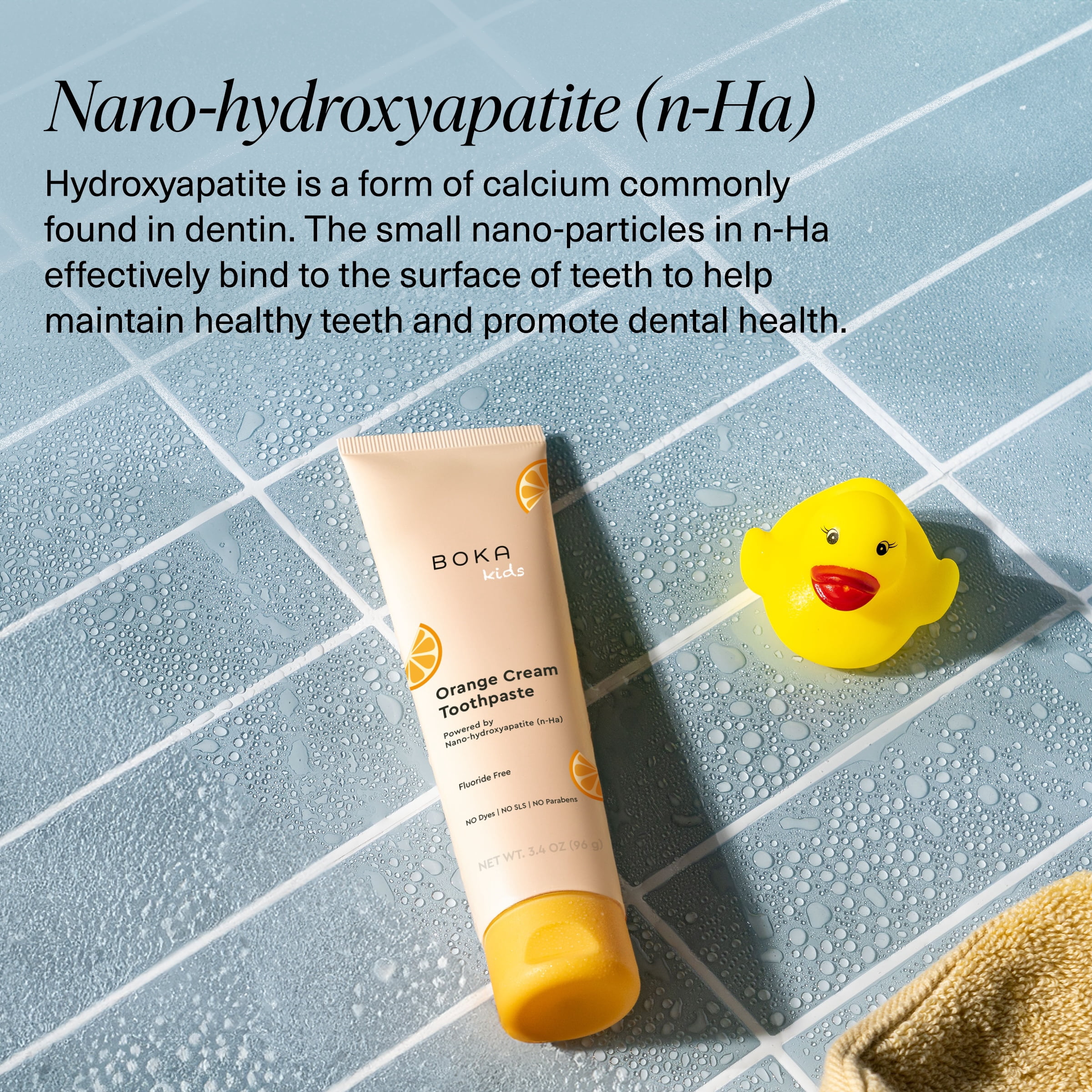 Boka Fluoride Free, Nano-Hydroxyapatite Kids Toothpaste, Orange Cream, 3.4oz