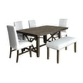 thumbnail image 6 of New Classic Furniture Julius 5-Piece Solid Wood Dining Set in Brown, 6 of 10