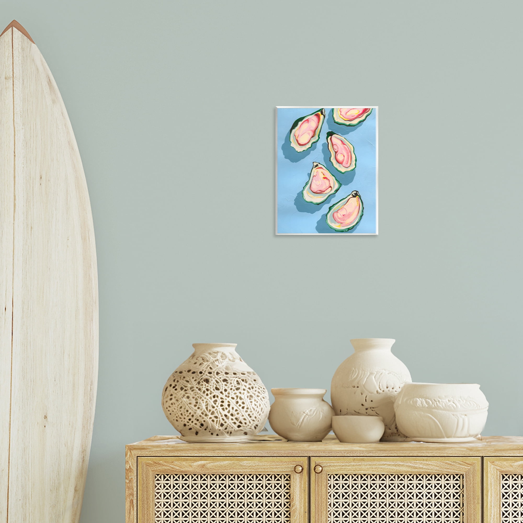 Stupell Industries Summer Beach Oysters Animals & Insects Painting Unframed Art Print Wall Art, 11 x 14