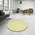 thumbnail image 3 of Ahgly Company Indoor Square Contemporary Harvest Gold Trellis Area Rugs, 4' Square, 3 of 6
