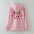 thumbnail image 6 of Little Girls Sweatshirts Kids Children Boys Winter Long Sleeve Hoodie Cartoon Pig Printing Cute Pullover Tops Clothes for Girls Size 6-7T, 6 of 7