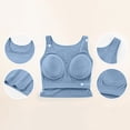 thumbnail image 6 of LIZUOJUN Under $7 Women Tank Tops Built-in Bra Racerback Slim-Fit Camisole Sleeveless Casual Shirts Trendy Workout Tops Versatile Layering Daily Wear, Blue, Camisole, L, 6 of 8