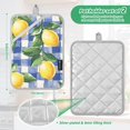 thumbnail image 6 of Yayeee Pot Holders Kitchen Heat Resistant with Pocket 7"x9.8" Cotton Oven Cooking Hot Pads, Blue Plaid Lemon, 6 of 7