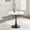 Black White, variant on CQSXDA Round Dining Table 31.5 Inch Circle Tulip Table With Thickened Top & Metal Base Mid Century Modern Bistro Tab,Black,Walnut
