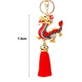 thumbnail image 6 of Mightlink Keychain Dragon Tassel Decor Stainless Exquisite Spring Festival New Year Gift Unisex Bag Decoration Pendant Key Holder Key Organizer, 6 of 7