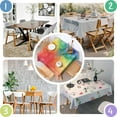 thumbnail image 4 of Colorful Tie Dye Cloud Shape Pattern Square Tablecloth,Waterproof Square Table Cover,Wipeable Spillproof Washable Table Cover for Home Kitchen Party Decor 42"X42"(107x107cm), 4 of 6