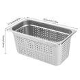 thumbnail image 2 of 2-Pack Anti-Jam Perforated Stainless Steel Steam Table Pan 1/3 Size 2''/6" Deep 6L, 2 of 12